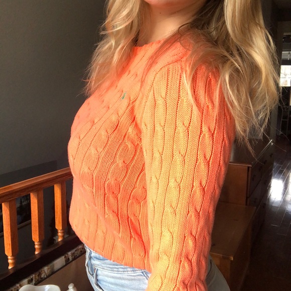 VINTAGE orange polo sweater!! - Picture 5 of 5